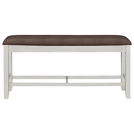 Casual Counter Height Upholstered Bench